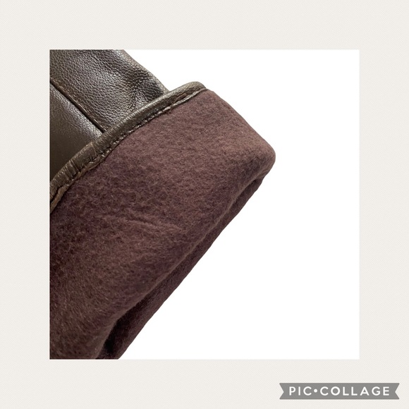 Used 1XmWoman’s Super Soft Brown Fleece Lined Leather Gloves - Picture 5 of 5